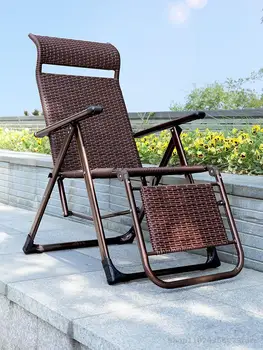 Уличный стул, Летний ротанговый стул, откидное кресло, домашнее бамбуковое кресло, прохладное кресло, Пляжная кровать, кресло с откидной спинкой.