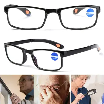 Унисекс Портативные складные очки для чтения с защитой от ультрафиолетовых синих лучей, очки для пресбиопии, Уход за зрением + 1,00 ~ + 4,00