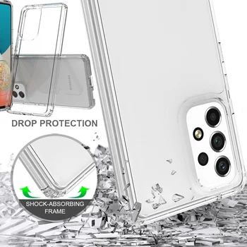 Устойчивый к падению чехол для Samsung Galaxy A53 A73 A33 из ТПУ, акриловый, прозрачный, кристально чистый чехол