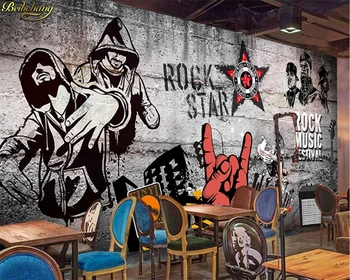 фотообои beibehang на заказ, фрески, европейский и американский индастриал, рок, хип-хоп, музыкальный бар KTV, фон для обоев
