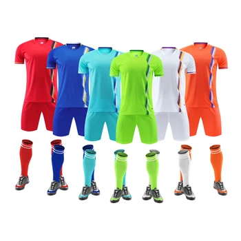 Футбольные майки для взрослых и детей, Комплекты футбольной одежды для мальчиков и девочек, Детская футбольная форма с коротким рукавом, футбольные спортивные костюмы