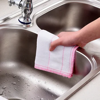 Хлопчатобумажная марлевая салфетка для чистки, Впитывающая Тряпка для мытья окон, Кухонное полотенце, полотенца для мытья посуды, многоцелевая ткань
