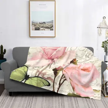 Цветочное одеяло Florabella Фланелевое Всесезонное Дышащее Супер Теплое Покрывало для постельных принадлежностей Плюшевое Тонкое одеяло