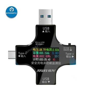 Цифровой мультиметр напряжения Тока, детектор USB-тестера Type C, Индикатор зарядного устройства для ремонта мобильных телефонов