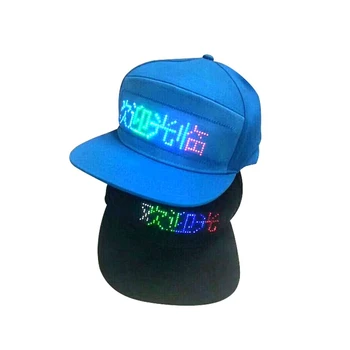 Шляпа со светодиодным дисплеем сообщений, приложение Bluetooth, сделай сам, умная кепка для костюмов, косплей, вечеринка-маскарад, светодиодная кепка с подсветкой экрана