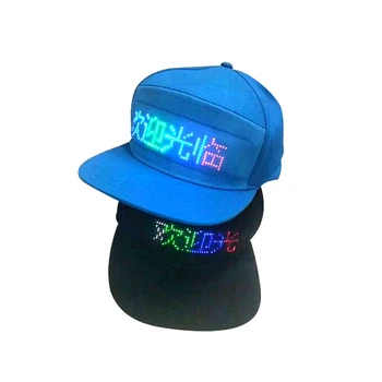 Шляпа со светодиодным дисплеем с прокруткой, спортивная кепка с мигающей светодиодной подсветкой, бегущие цифровые сообщения, светодиодные шляпы и кепки