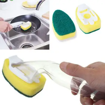 Щетка для чистки кухонной губки Эффективная экономия времени Эргономичная губчатая щетка для чистки Губчатая щетка Популярная