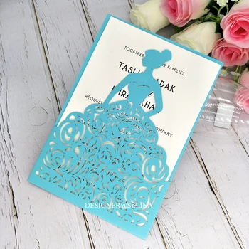 Элегантные сапфирово-синие приглашения наследной принцессы для Бала, праздничные открытки для бизнеса, 15 сладких приглашений на День рождения