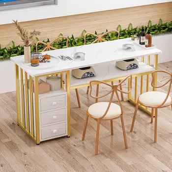 Японские маникюрные столы и стулья, мебель для салона красоты Nordic, Профессиональный маникюрный стол для салона красоты, одинарный и двойной маникюрный стол