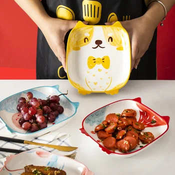 Японский мультфильм посуда тарелка детская домашняя посуда тарелка прекрасный противень блюдо керамическая тарелка тарелка